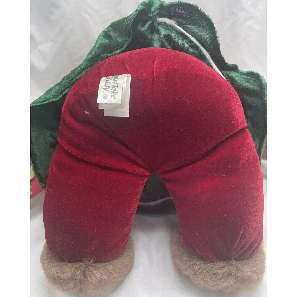 2007 Christmas Plush Bear Girl Snowflake Teddy Dan Dee Collector Stuffed Animal